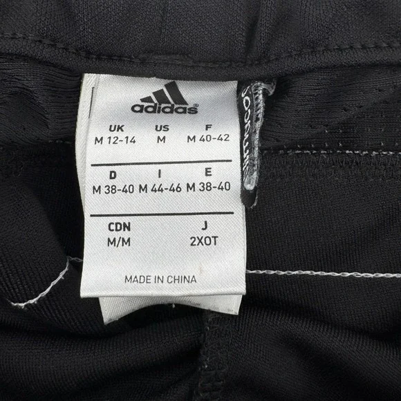 Adidas Climalite Womens Medium Black White Stripe Athletic Track Pants Joggers - Picture 7 of 10